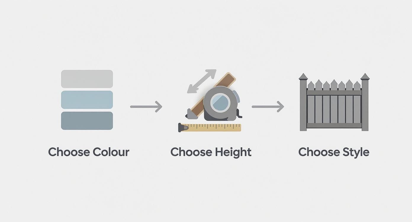 Infographic about colorbond fence panels