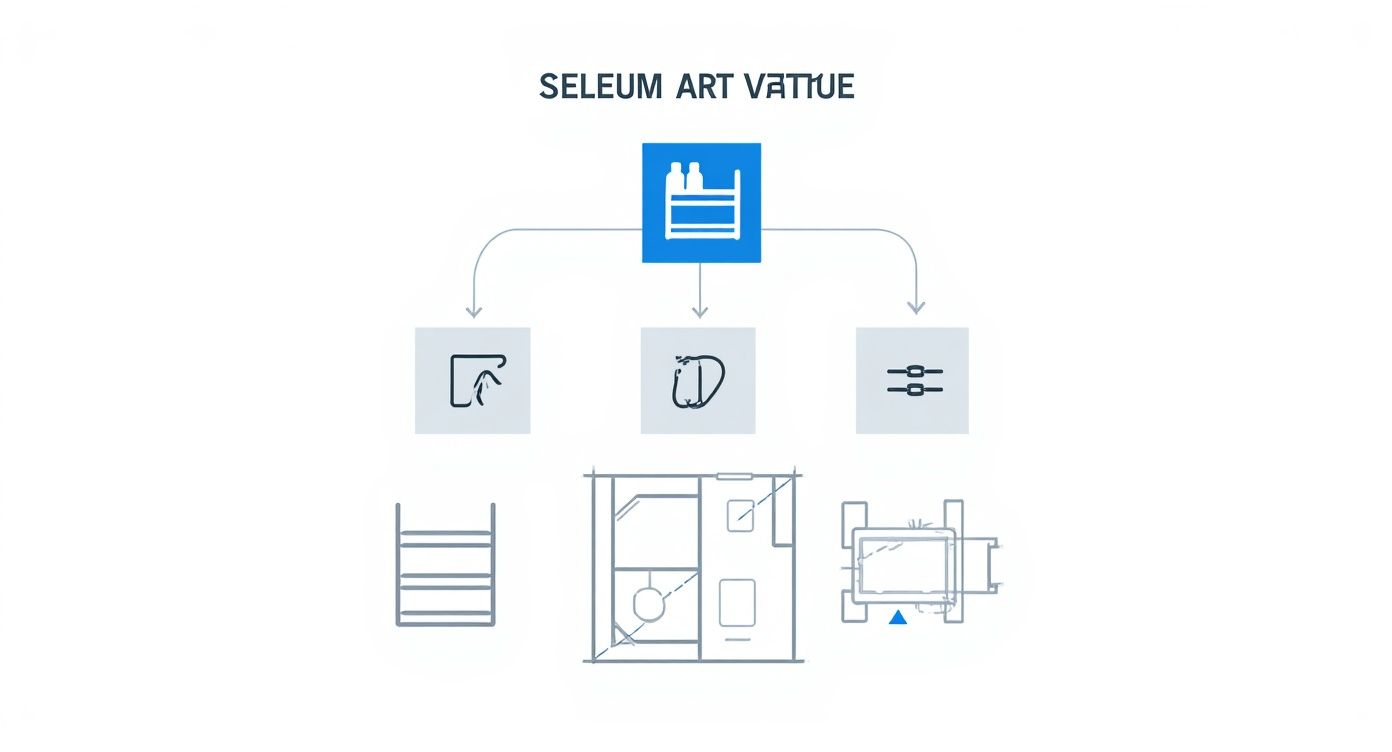 Infographic about storage and shelving units
