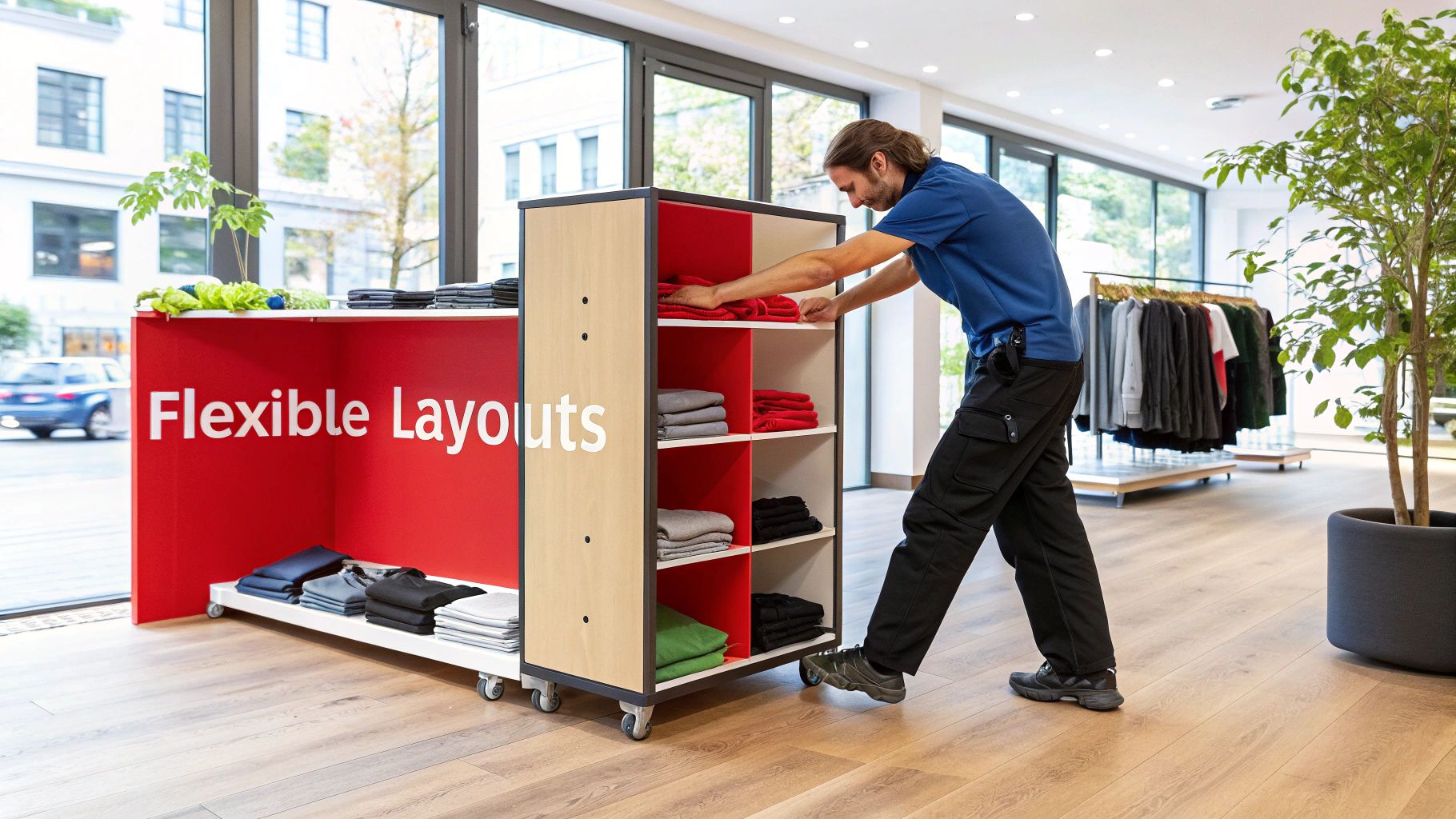 Flexible Shelving On Wheels