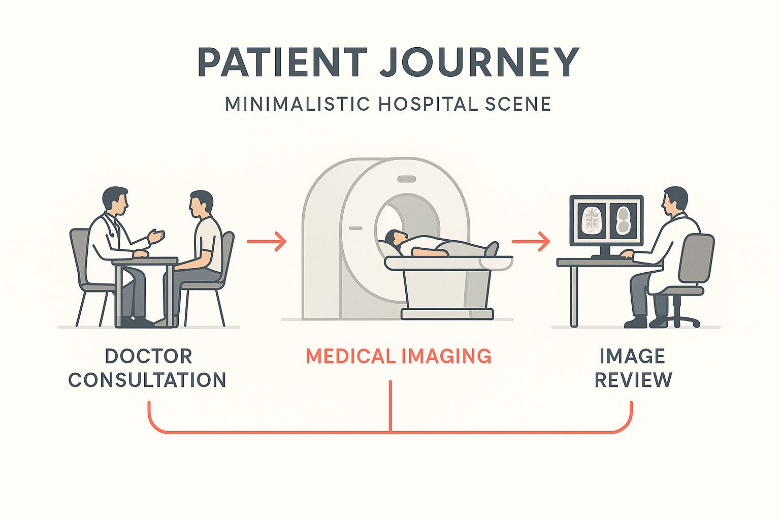 Infographic about medical imaging workflow
