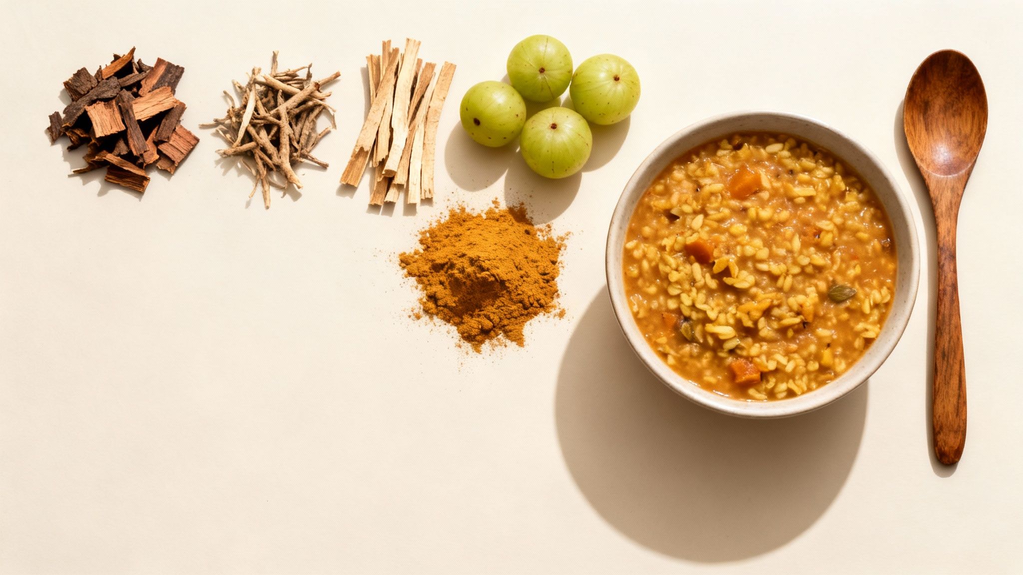 A selection of Ayurvedic herbs for leucorrhea