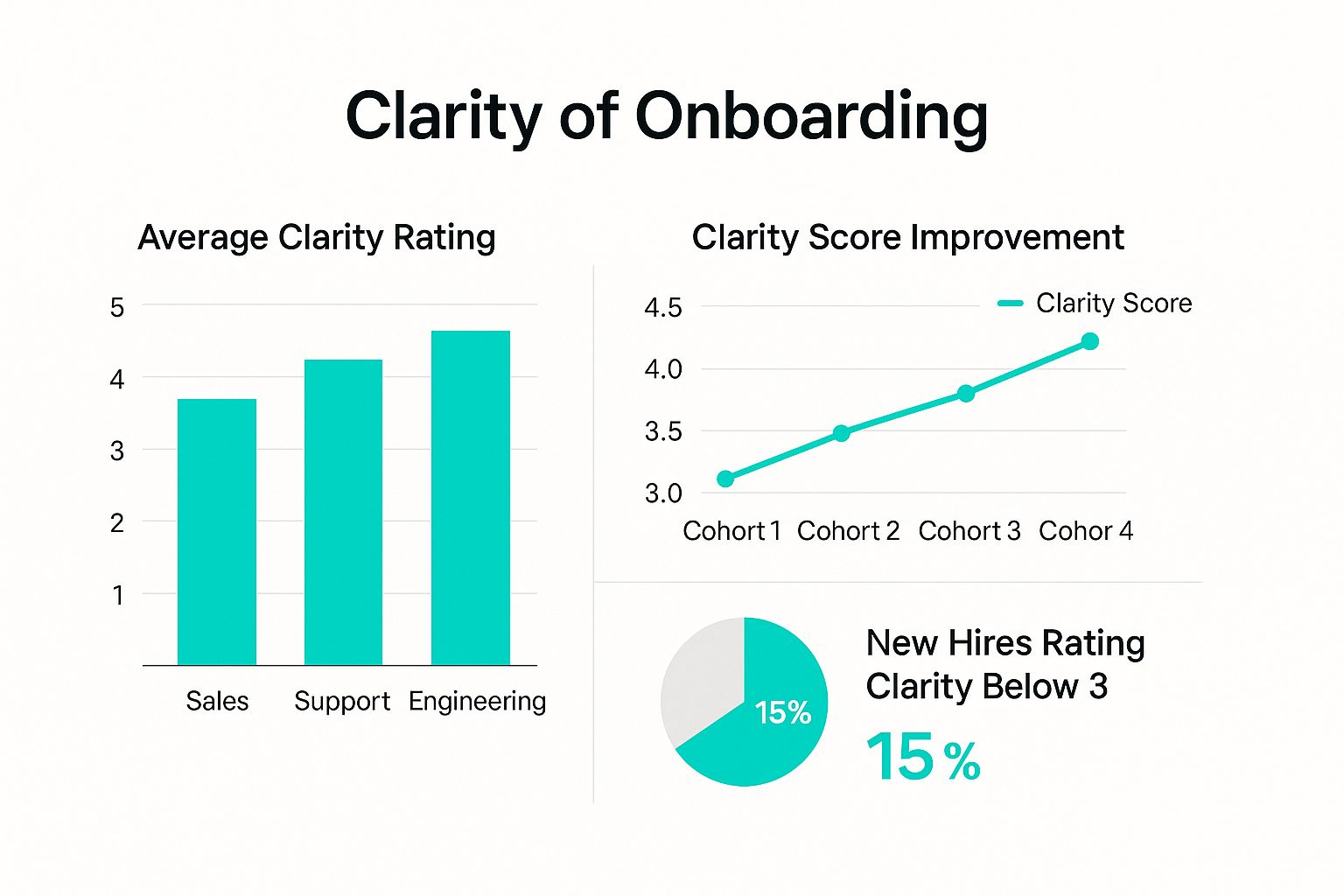 Infographic showing key data about How would you rate the clarity of your role expectations after your first week?