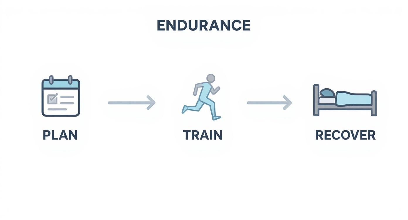 Infographic about how to improve running endurance