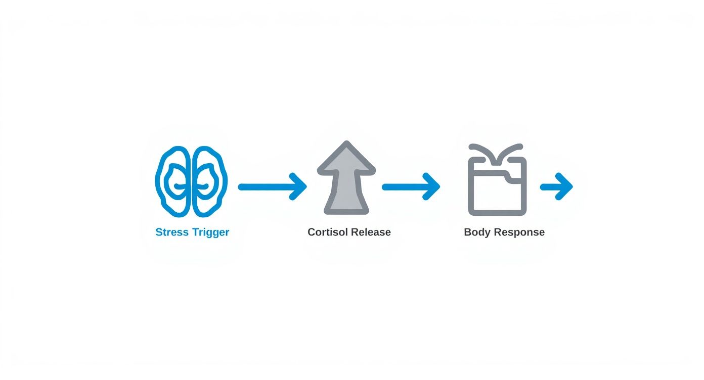 Infographic about how to lower cortisol levels naturally