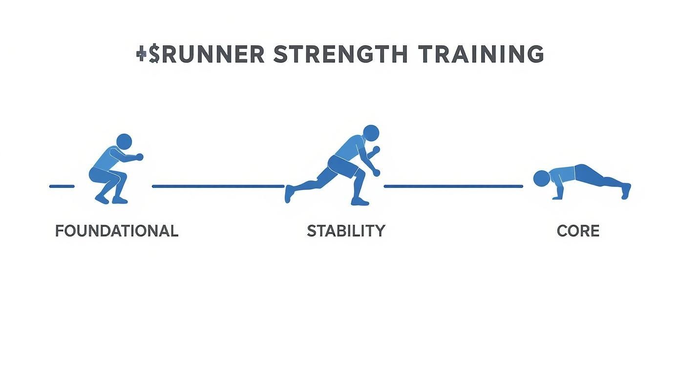 Infographic about strength training for runners