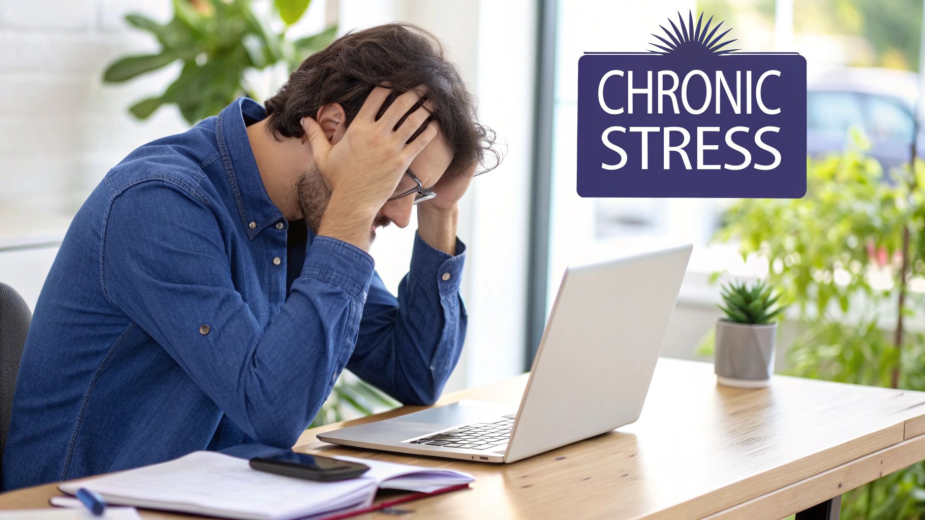 A visual representation of the human brain and heart glowing, showing the connection between chronic inflammation and major organ systems.