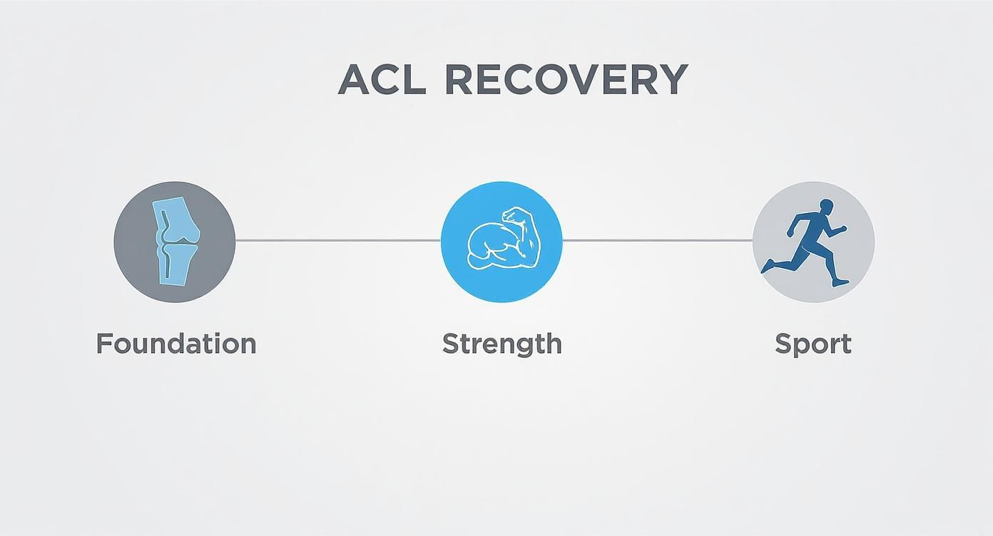 Infographic about acl recovery timeline