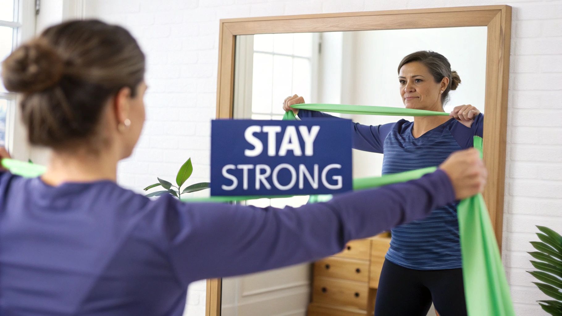 Your Guide to Rotator Cuff Surgery Recovery 3 A person performing a gentle shoulder stretch to maintain flexibility.