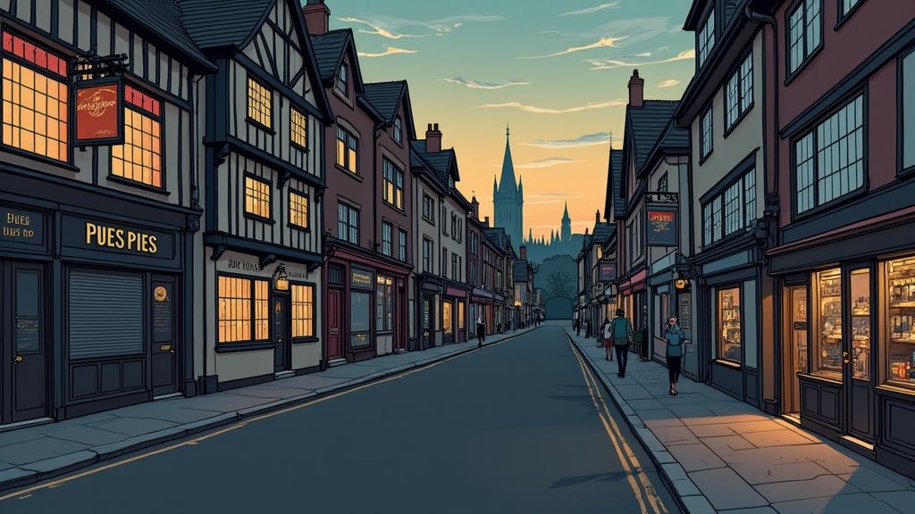 Pints of beer on a pub table