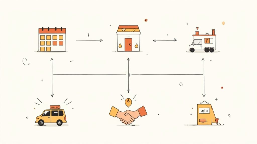 A comfortable living room in a Stay Norwich apartment, perfect for a team to relax in.