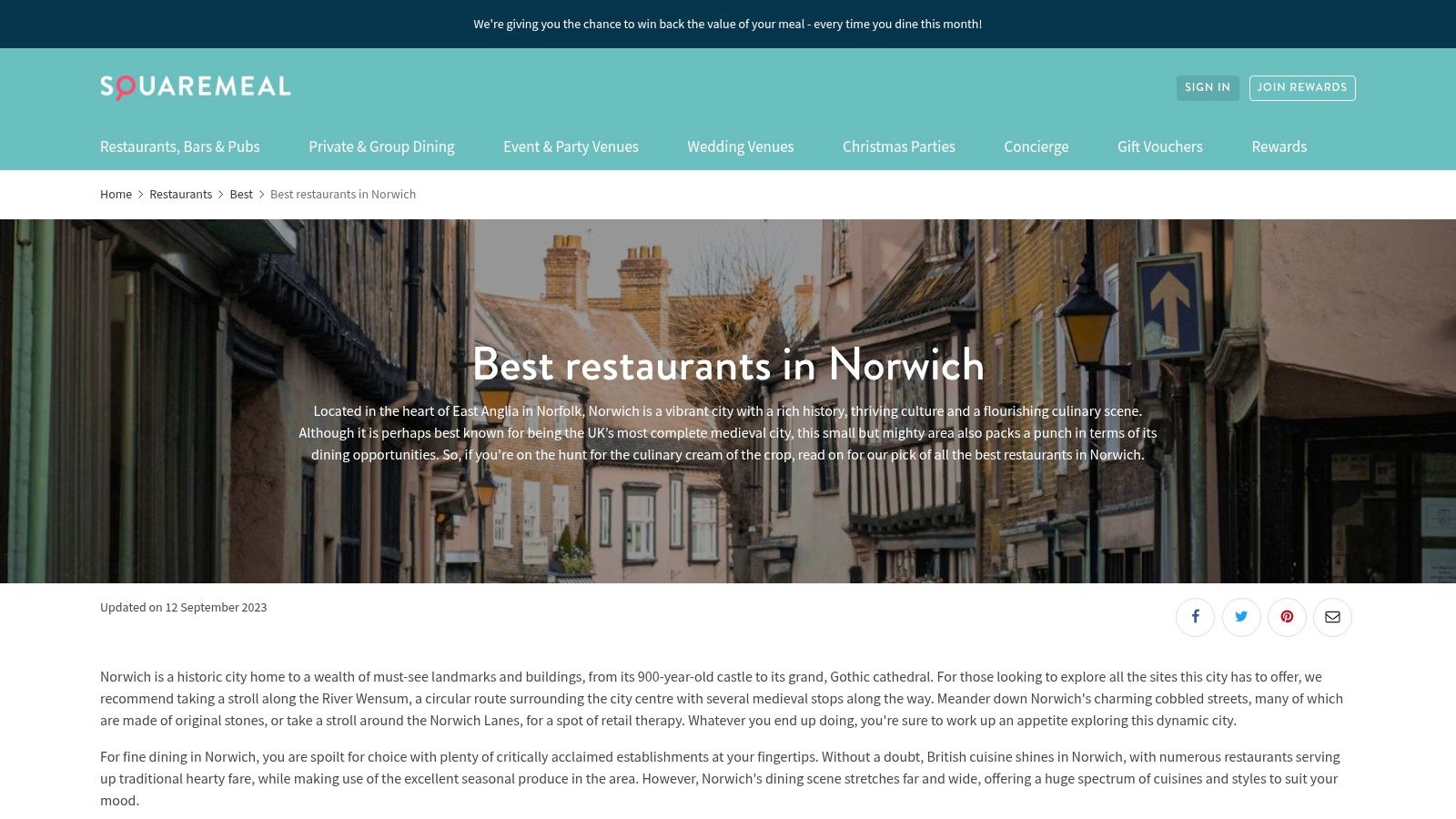 SquareMeal (Best Restaurants in Norwich)