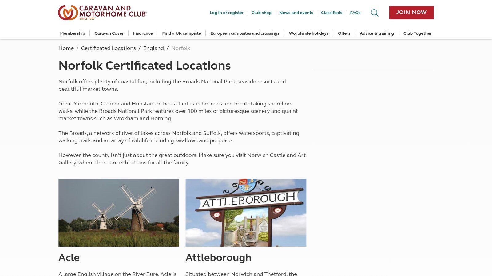 Caravan and Motorhome Club (CAMC)