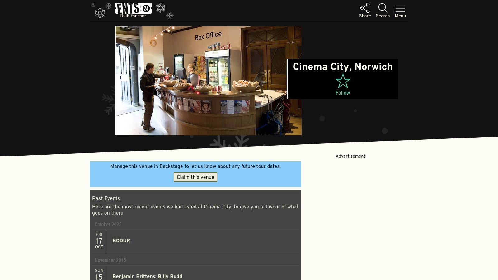 Ents24 – Norwich cinema listings