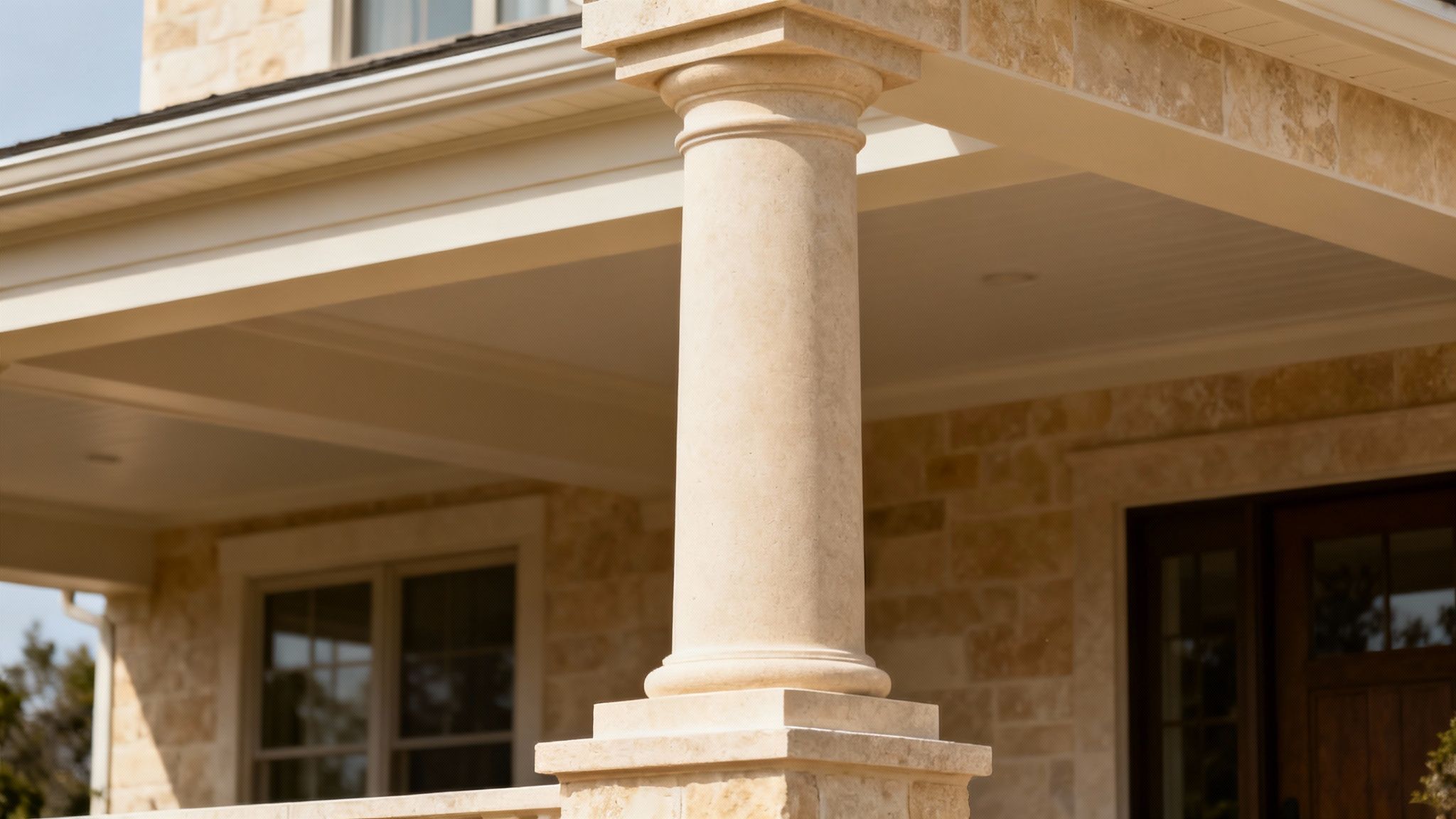 Classical Tuscan Stone Columns