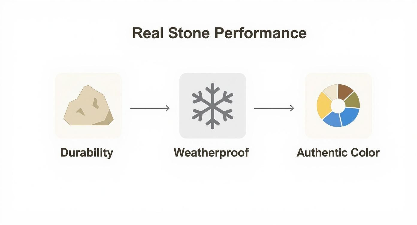 Infographic about exterior cladding stone