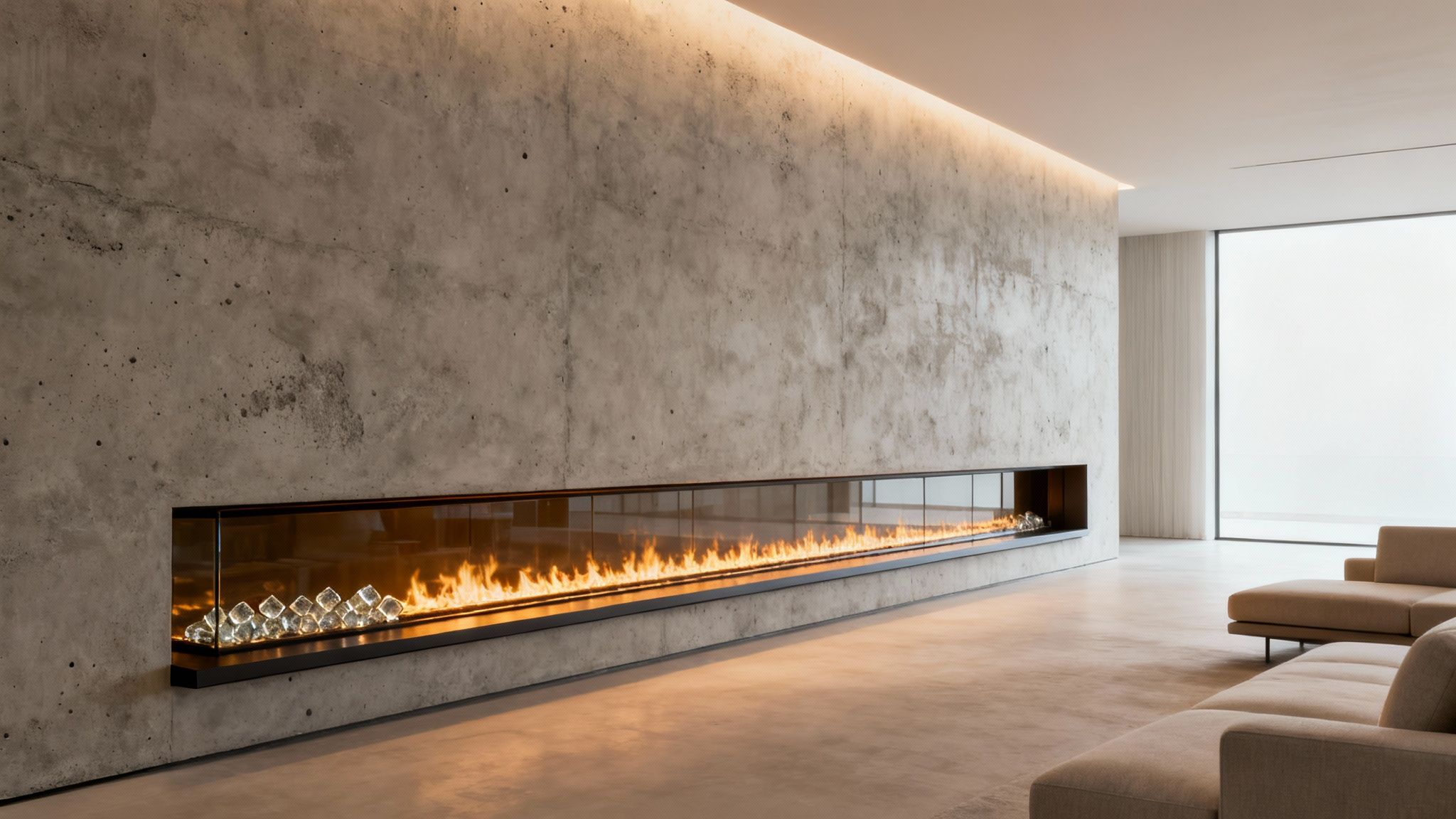 Linear Modern Electric Fireplaces