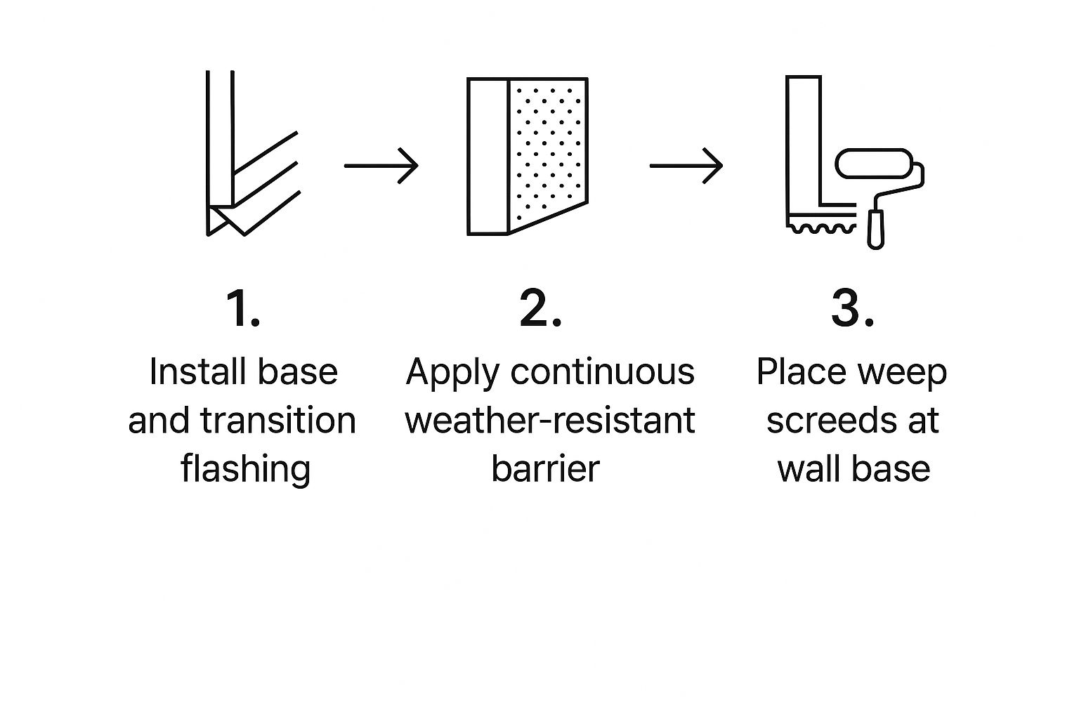 Infographic about stone veneer flashing details