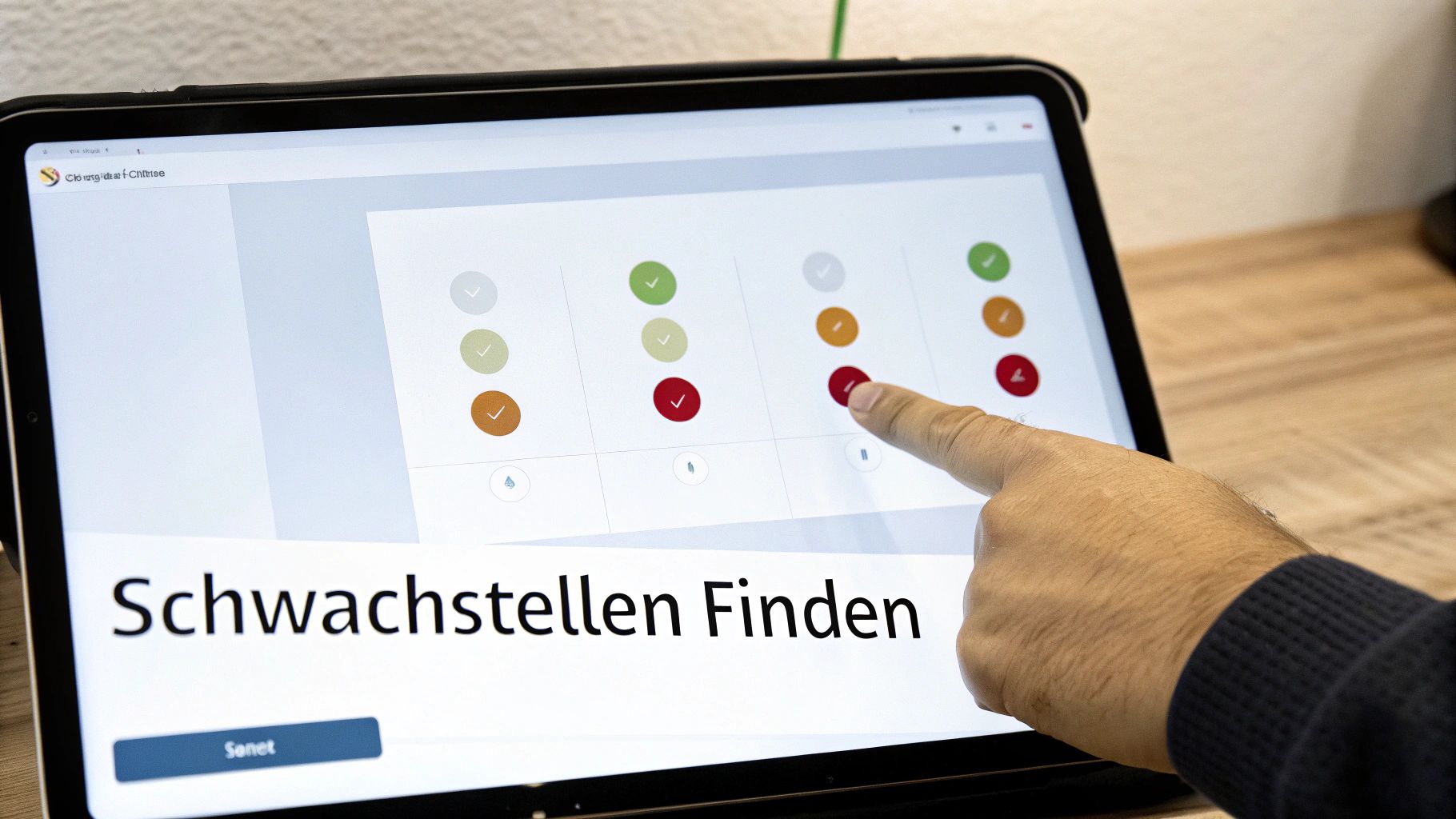 Visualisierung einer Heatmap, die zeigt, wo Nutzer auf einer Webseite am häufigsten klicken.