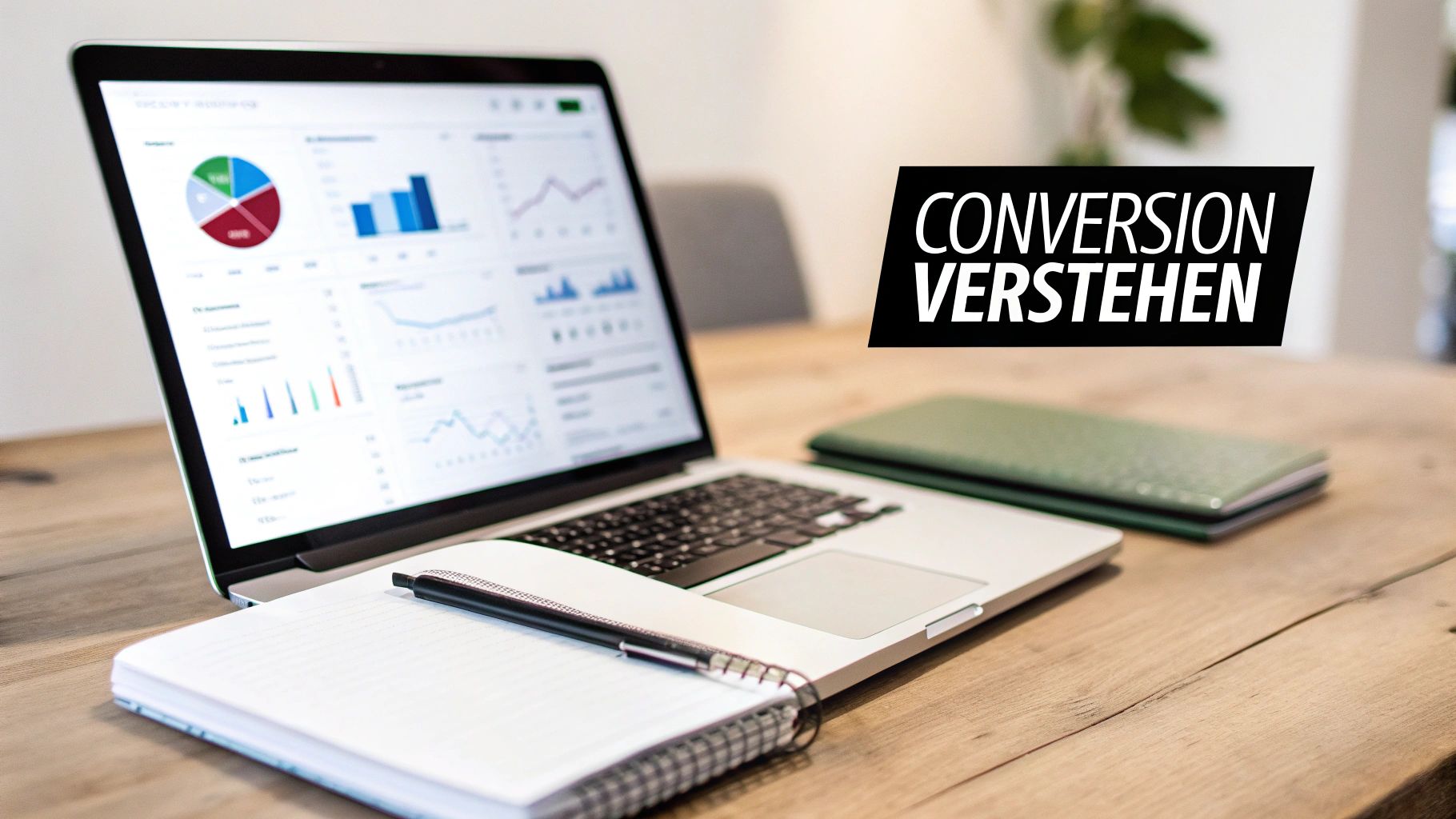 Eine Person analysiert Daten auf einem Laptop-Bildschirm, um die Conversion Rate zu optimieren.