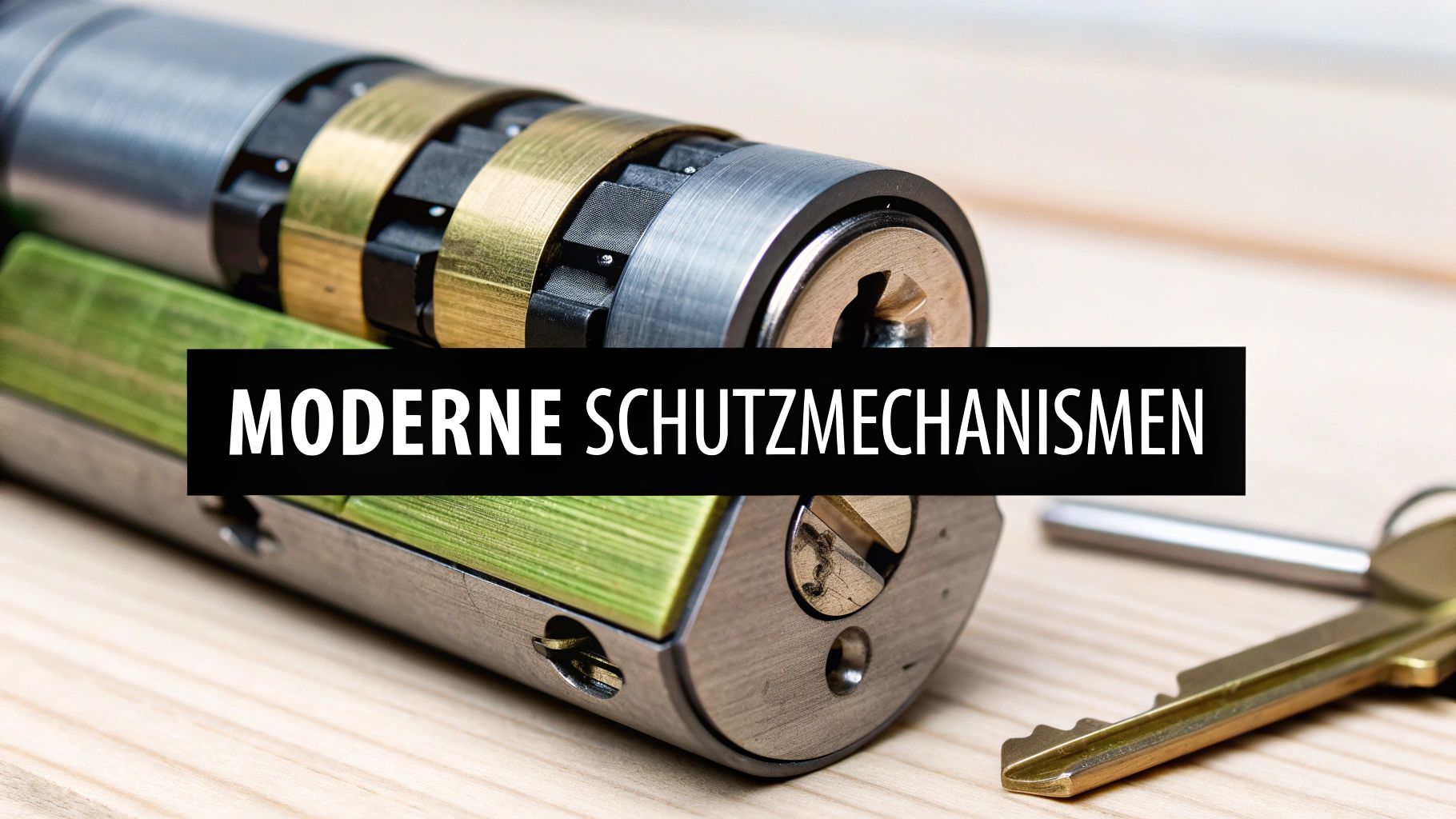 Ein moderner Schließzylinder, der Sicherheit und Widerstandsfähigkeit ausstrahlt.