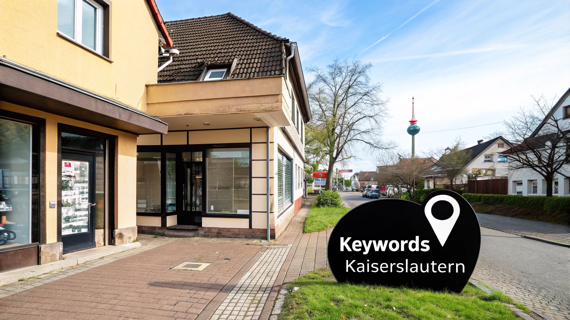 Skyline der Stadt Kaiserslautern, die lokale Unternehmen repräsentiert