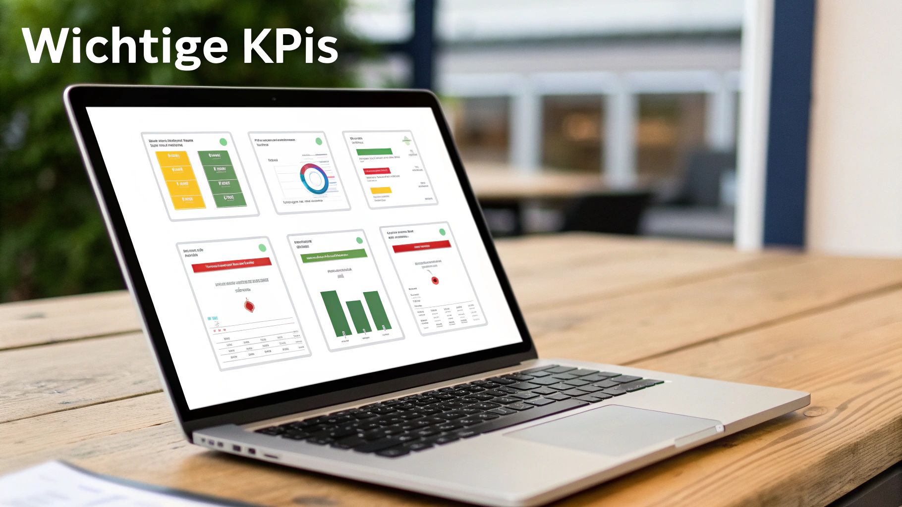 Ein Dashboard mit verschiedenen Marketing-KPIs und Graphen.