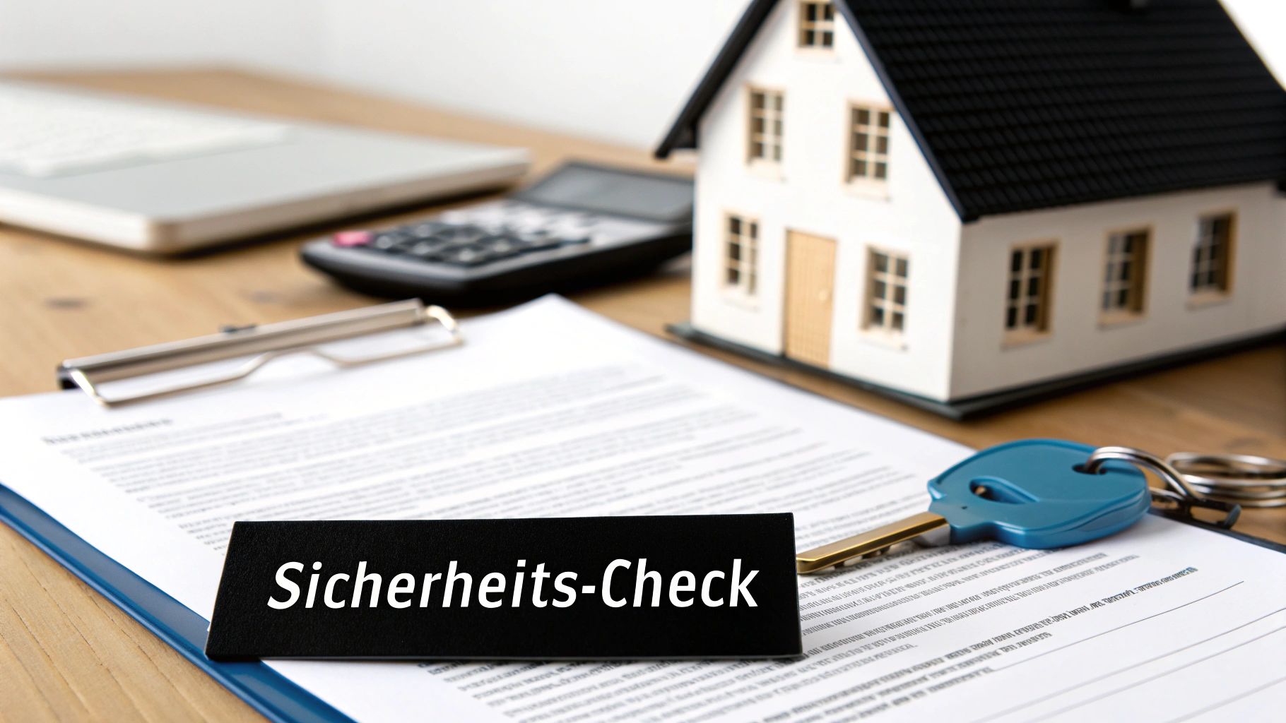 Person prüft einen Schließzylinder in einer Tür