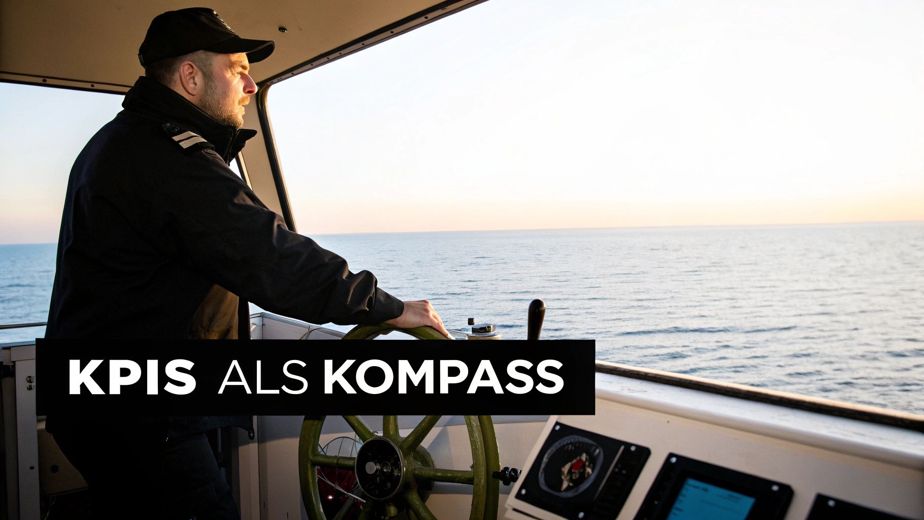 Segelschiff mit Kompass auf einer alten Seekarte