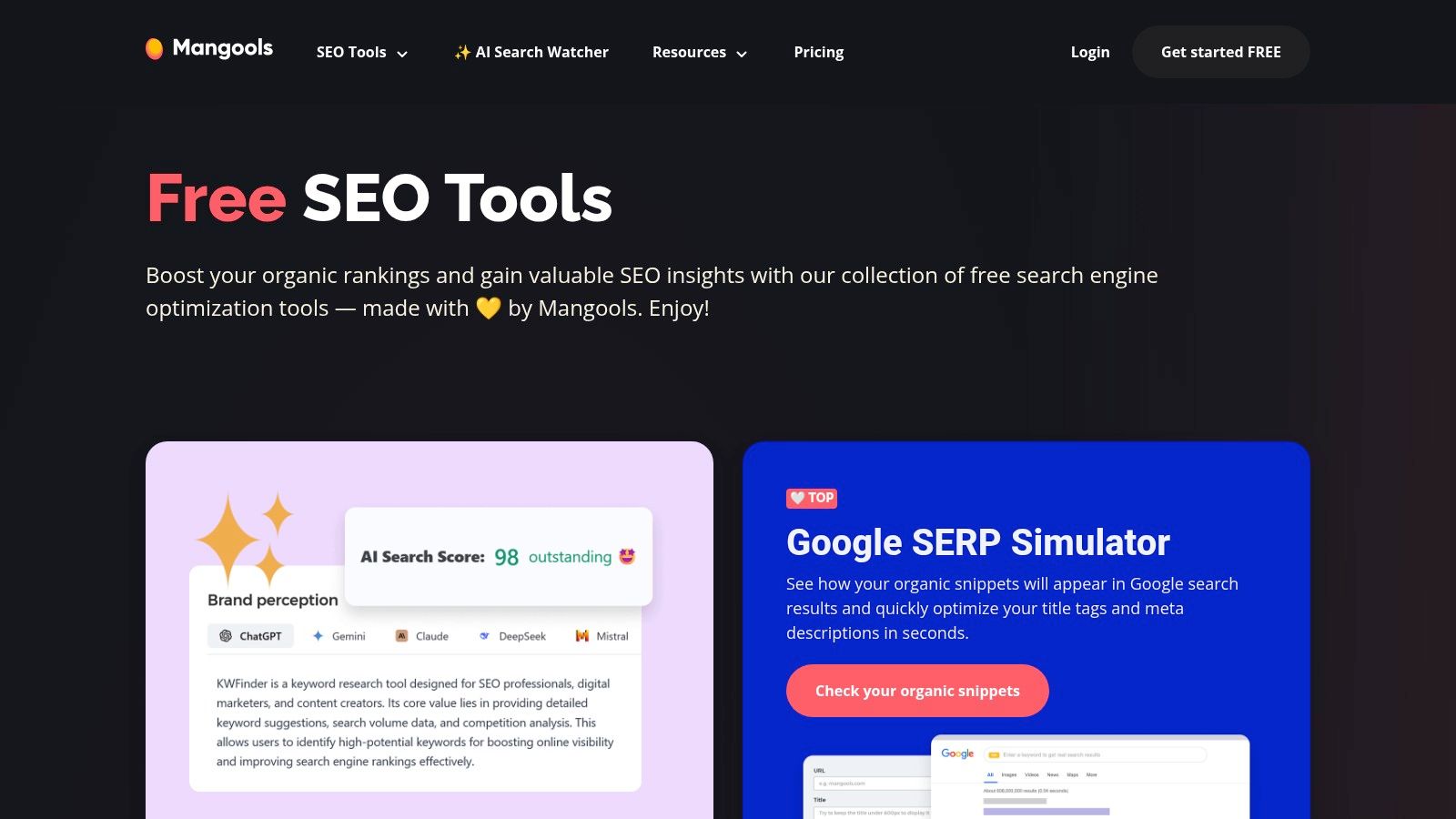 Mangools (Free SEO Tools)