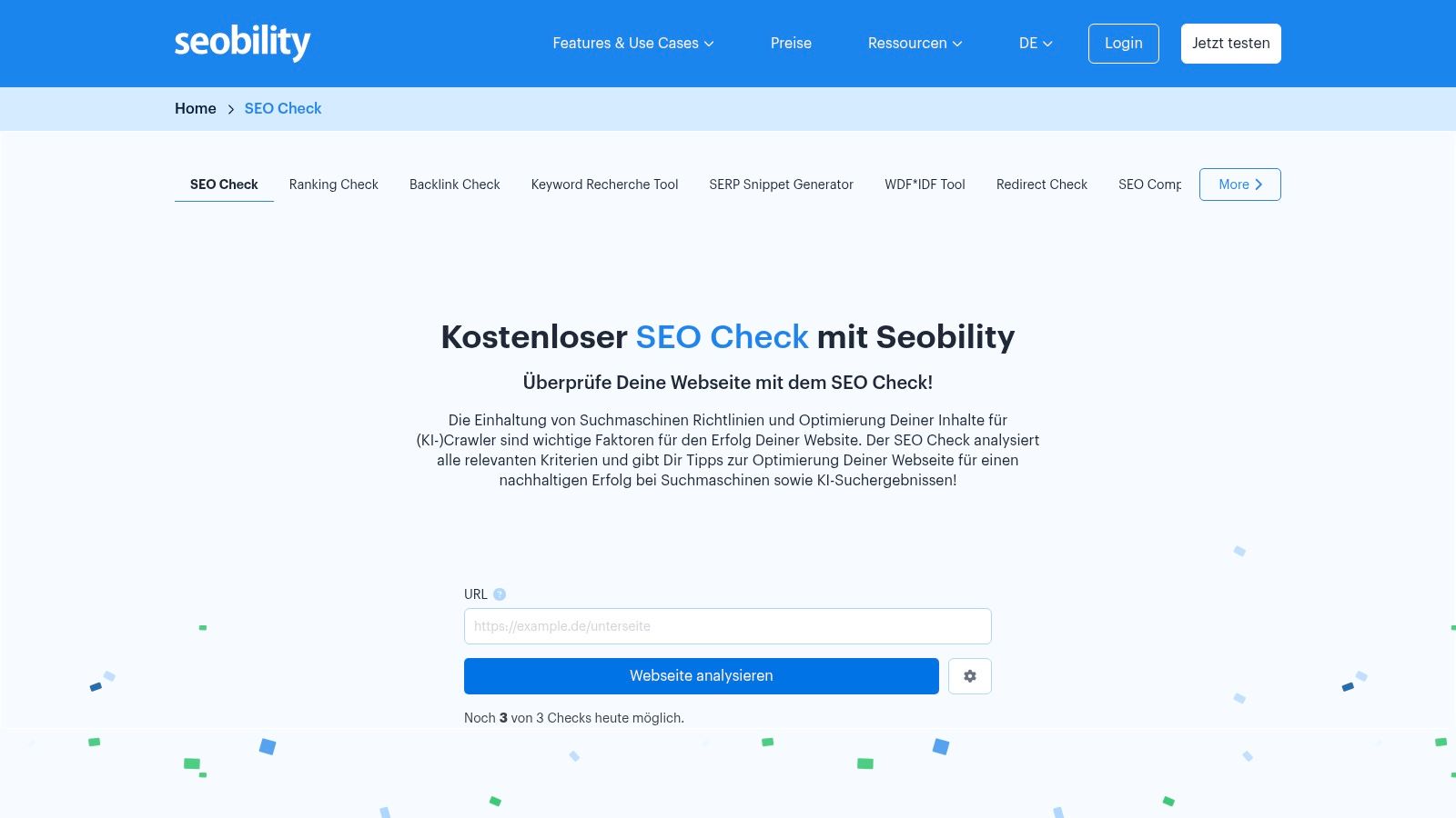 Seobility – Free SEO checks