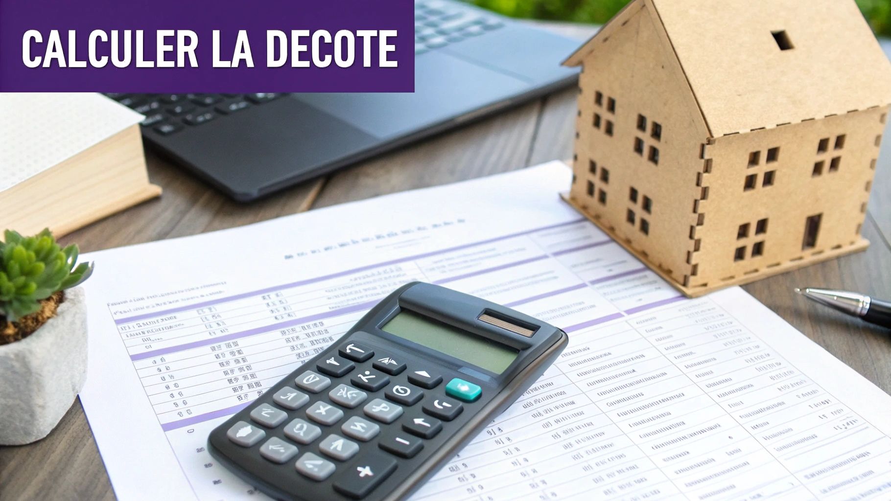 Calculatrice et clés d'appartement sur des plans d'architecte