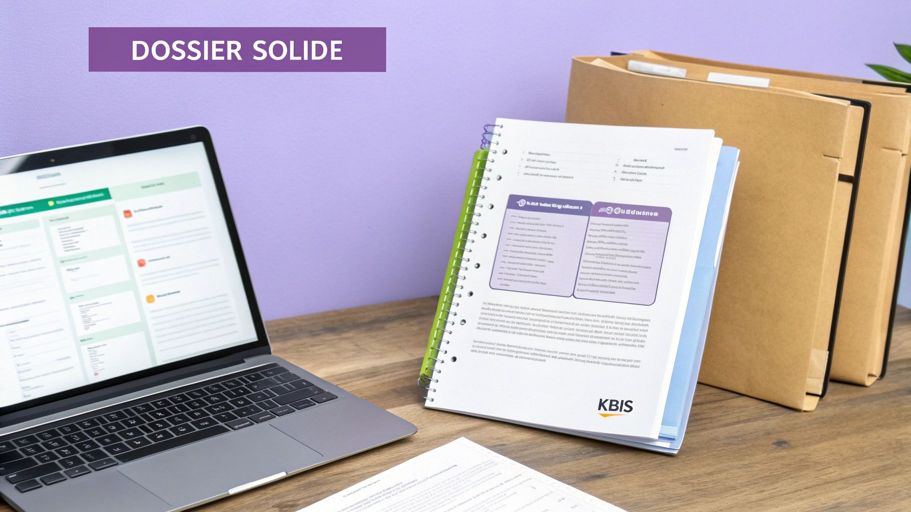 Personnes assemblant des documents pour un dossier de prêt immobilier