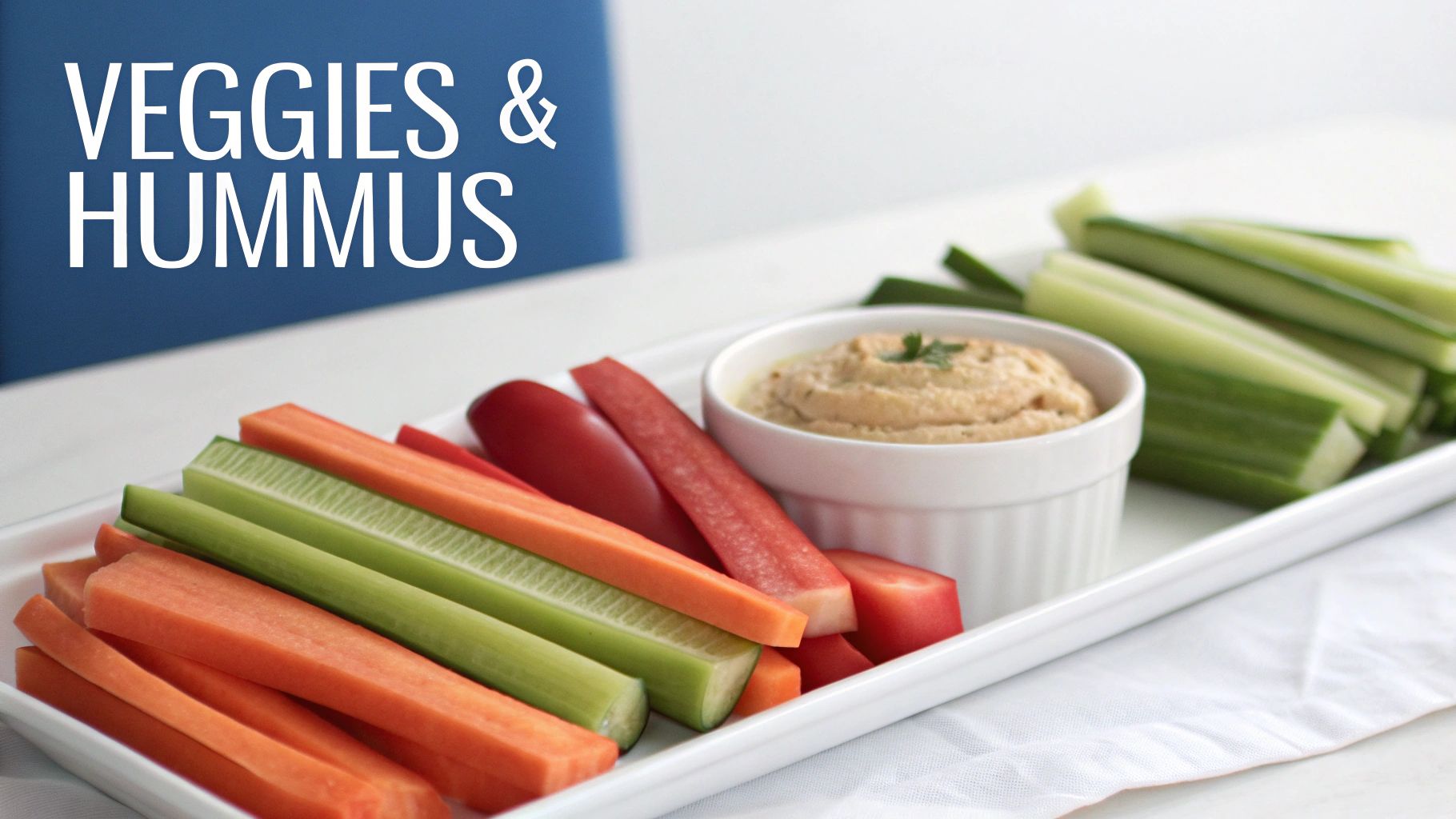 Fresh Vegetable Sticks with Hummus Dip