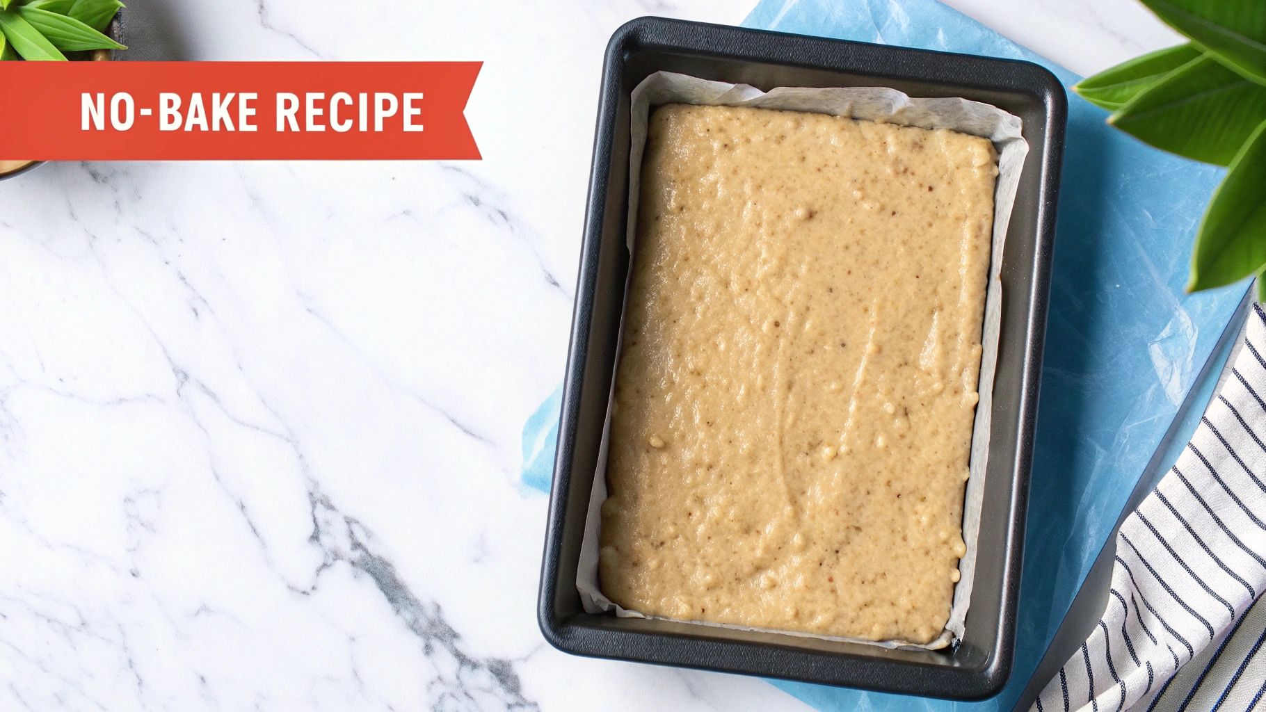 A bowl of protein bar mixture being stirred, with ingredients like oats, seeds, and nut butter visible.