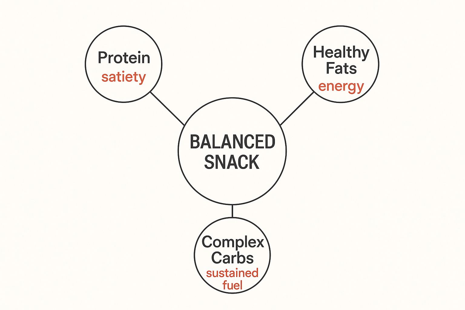 Infographic about healthy option for snacks