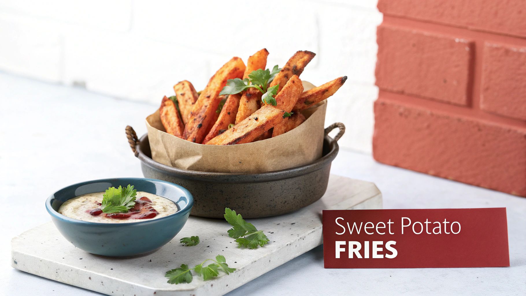 Baked Sweet Potato Fries with Fun Dips