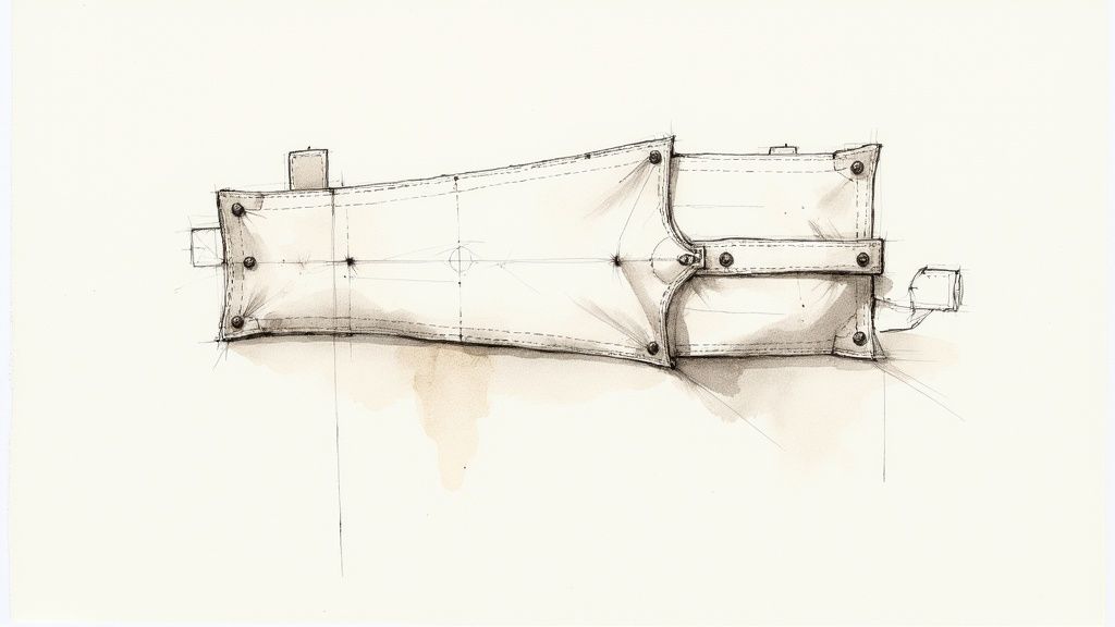 Une femme ajoute une touche finale à un sac à main en cours de fabrication.