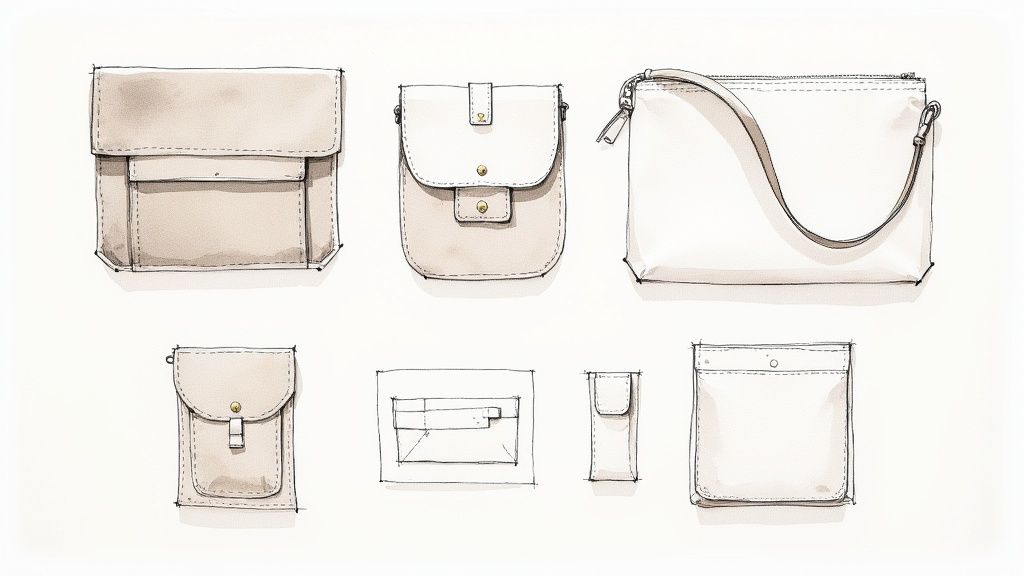 Outils de couture pour fabriquer un sac à main