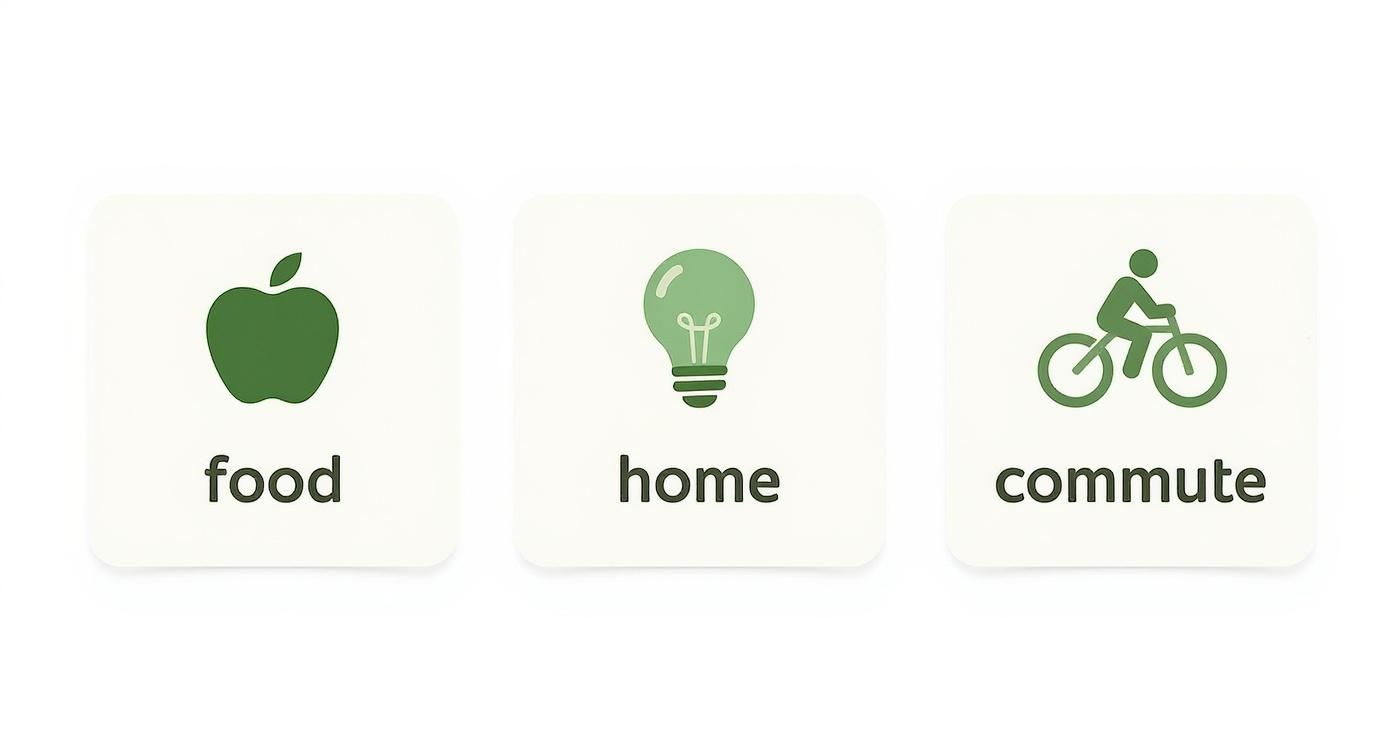 Infographic about how to live more sustainably