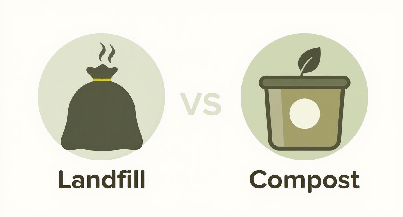 Infographic about how does composting help the environment