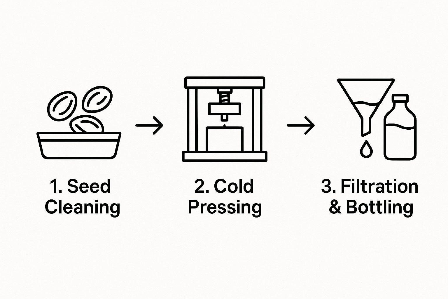 Infographic about castor oil cold pressed