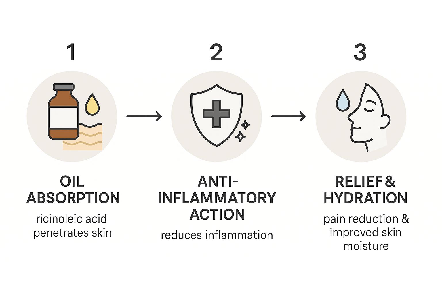 Infographic about castor oil pack benefits