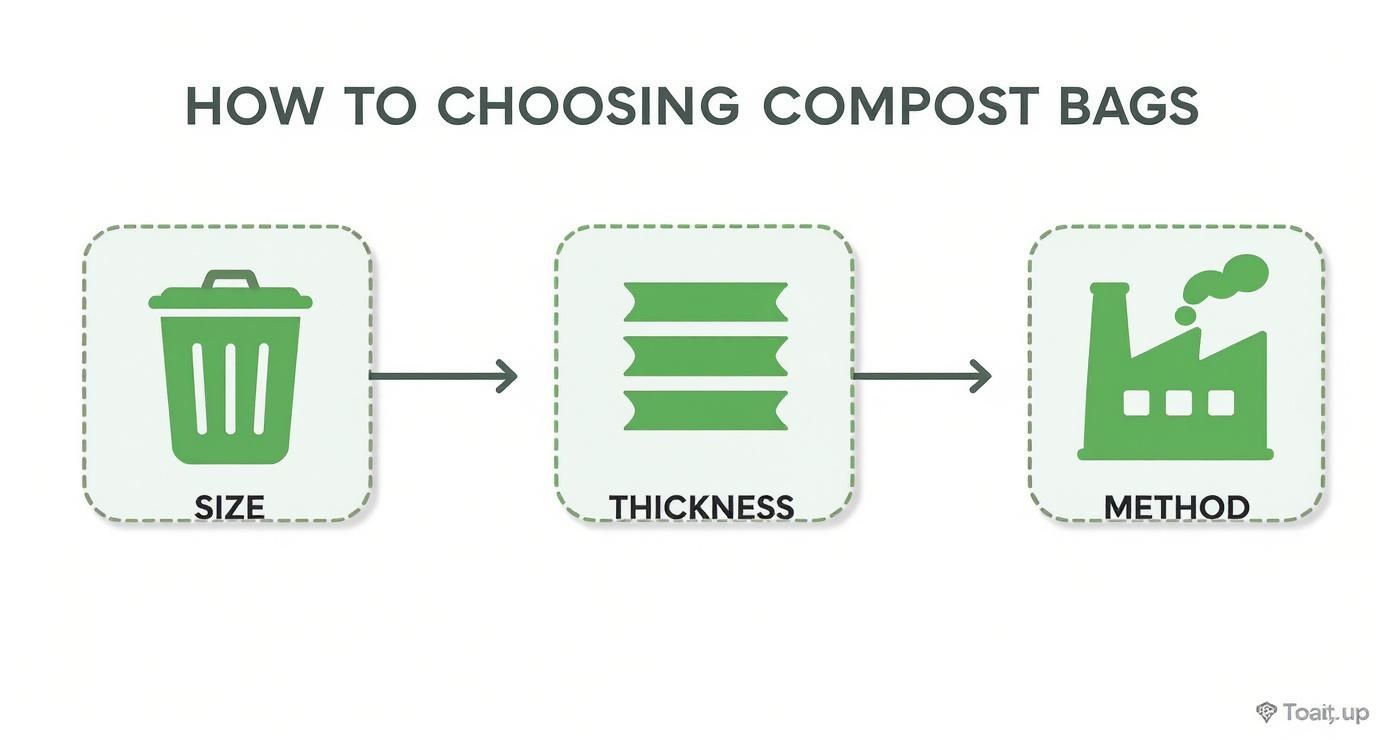 Infographic about compost waste bags
