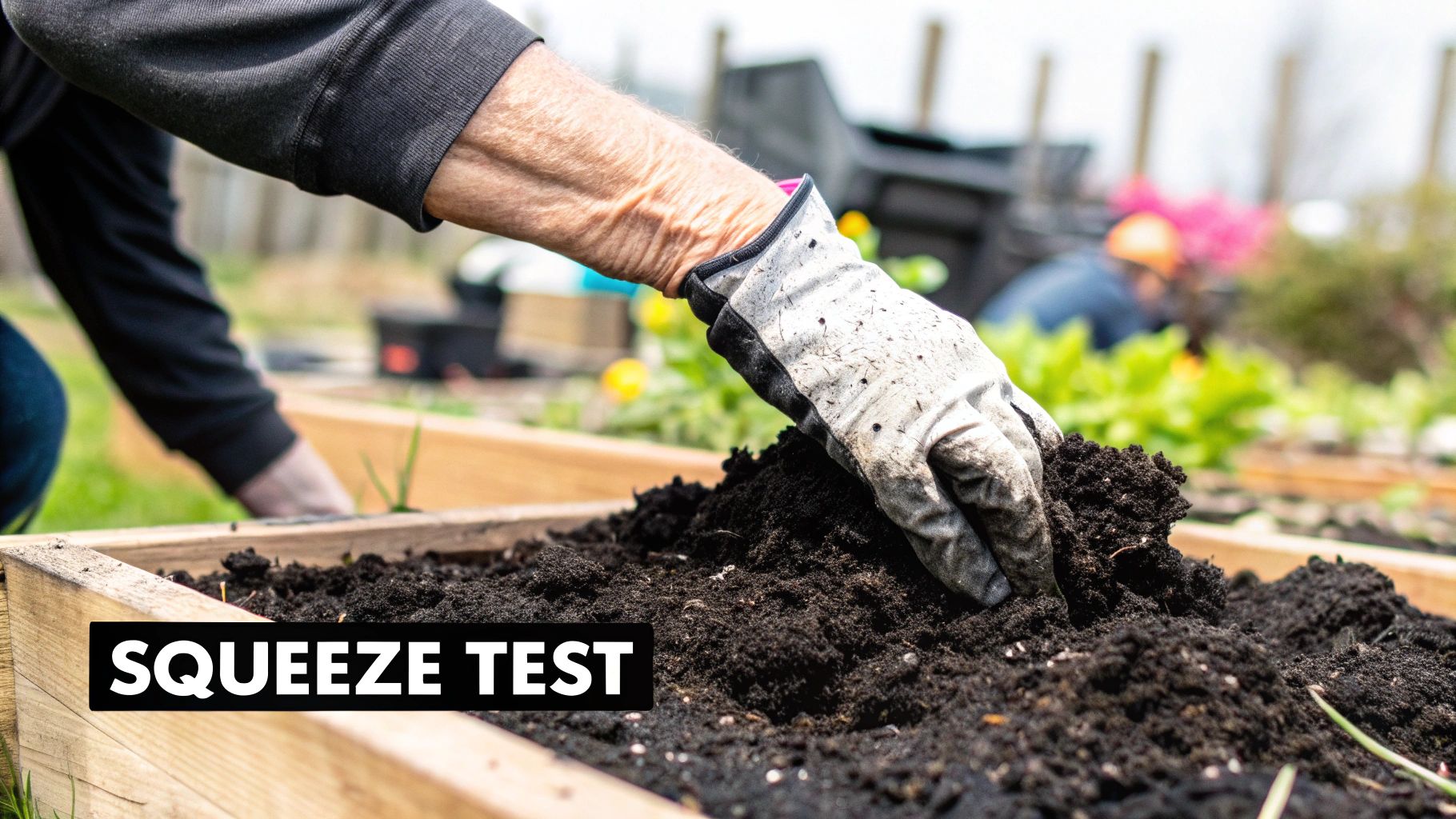 A well maintained compost pile showing rich material