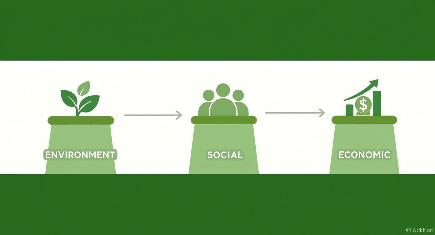 Infographic about what is sustainable living