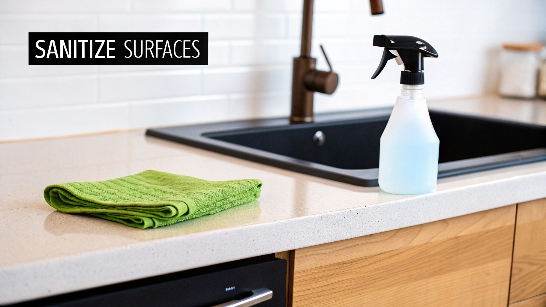 Clean and Disinfect Kitchen Surfaces