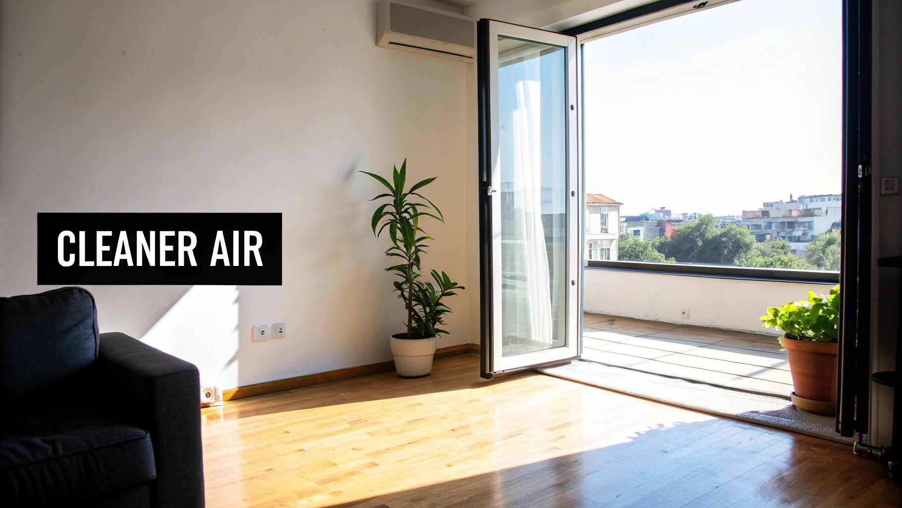 A family enjoying their clean, healthy living room