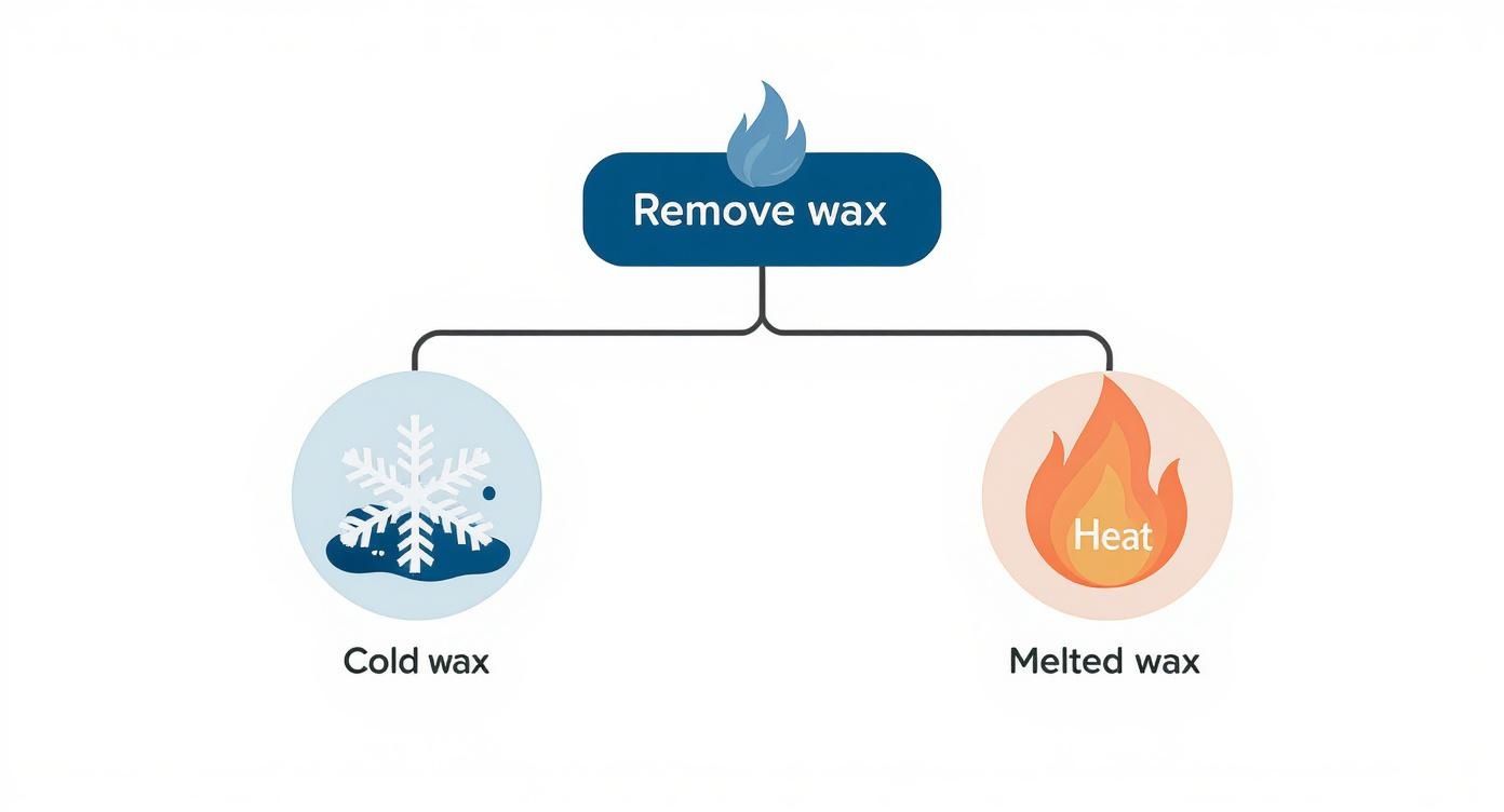 Infographic about remove wax from rug