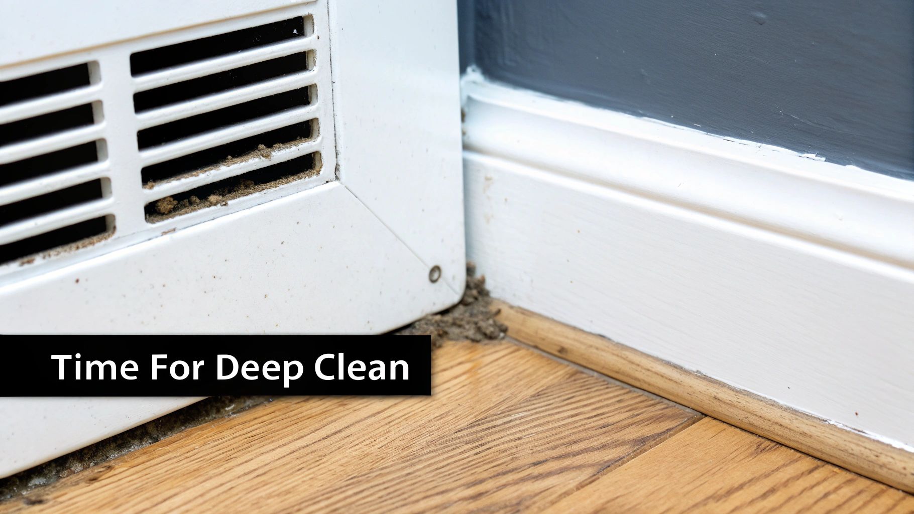 b333aaa1 469e 431b bd9c 84016ceffdd7 A person noticing dust on a hard-to-reach shelf, indicating a need for a deep clean.