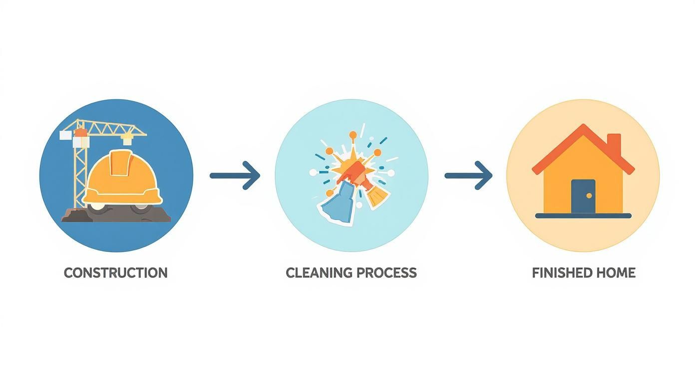 Infographic about what is post construction cleaning